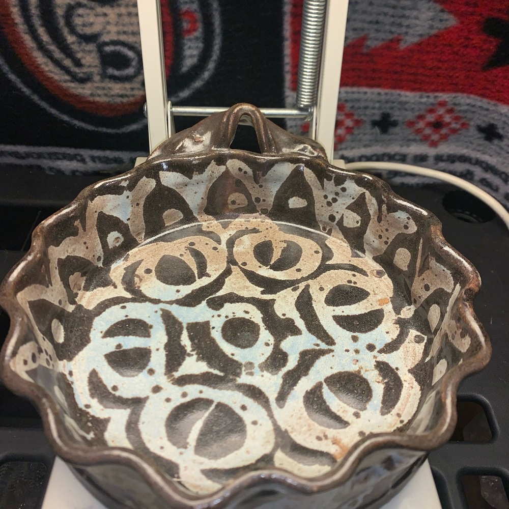 R.S. Kelly Sherman Studio Pottery Handled Signed Bowl